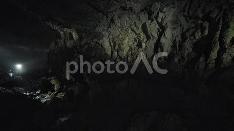 恐ろしい秋芳洞 秋芳洞,洞窟,山口の写真素材