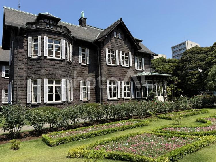 旧古河邸  旧古河庭園  7月 旧古河邸,旧古河庭園,洋館の写真素材