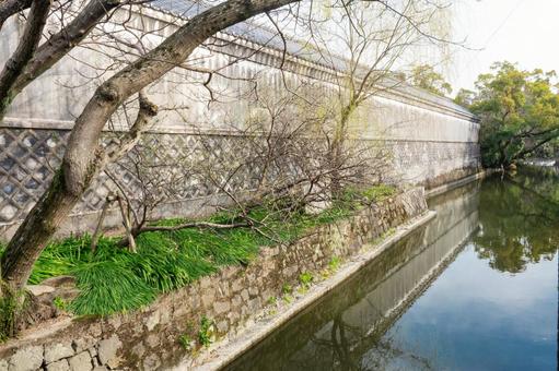 Photo, yanagawa river going down, boatman, moat tour, 