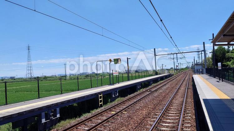 田舎の駅 田舎,駅,ホームの写真素材