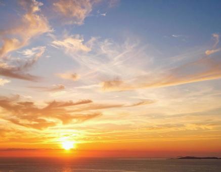 美しい夕焼け(夕陽/朝焼け/日の出) 美しい夕焼け(夕陽/朝焼け/日の出)の写真