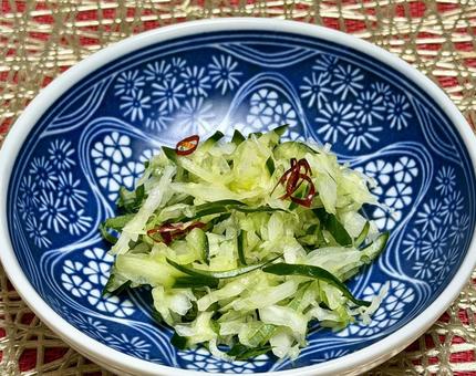 塩もみキャベツときゅうり 塩もみキャベツときゅうり,キャベツ,きゅうりの写真素材