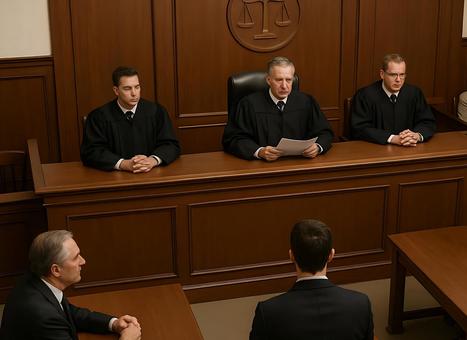 裁判所 判決を読み上げる裁判長 裁判所 判決を読み上げる裁判長の写真