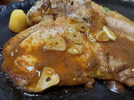 ポークソテー 食べ物,食事,美味しそうの写真素材