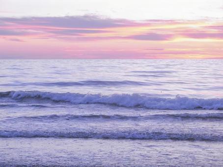 夕暮れの海 夕暮れの海の写真