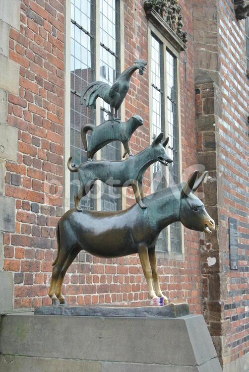 ドイツ  ブレーメン  ブレーメンの音楽隊 ドイツ,ブレーメン,ヨーロッパの写真素材