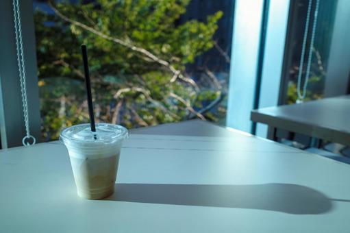 アイスカフェラテ アイスカフェラテ アイスカフェラテ,飲み物,コーヒータイムの写真素材