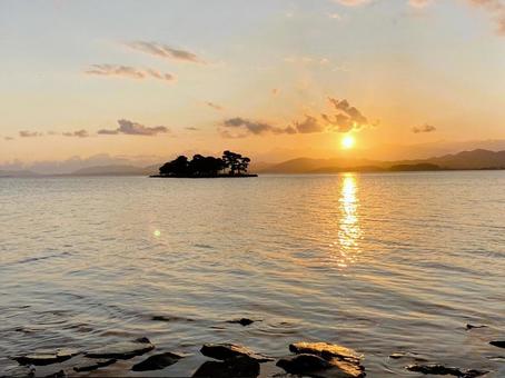 宍道湖夕日スポット(とるぱ)/島根 宍道湖夕日スポット(とるぱ)/島根 絶景スポット,日本の絶景1120,島根の写真素材