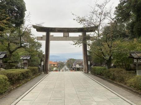 武田神社景色 風景,景色,建物の写真素材