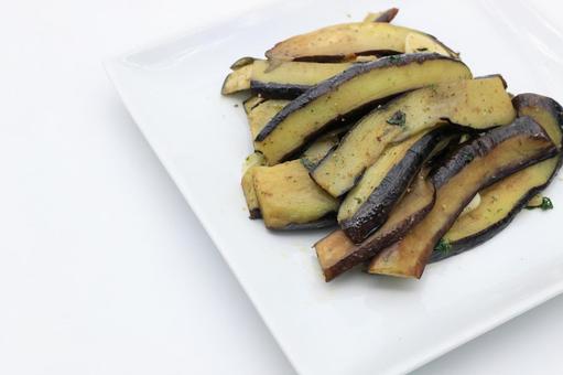 茄子焼き 茄子焼き 茄子,長茄子,庄屋長茄子の写真素材