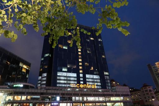 セントラル シンガポール セントラル シンガポール シンガポール,セントラル,ライトアップの写真素材