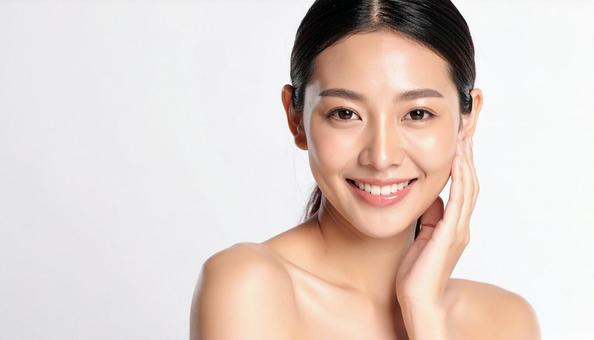 20代の若い日本人女性、陶器のような肌 20代の若い日本人女性、陶器のような肌の写真