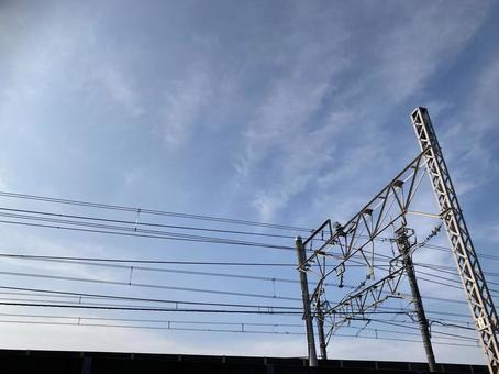 高架線と青空 高架線と青空 高架線,青空,自然の写真素材