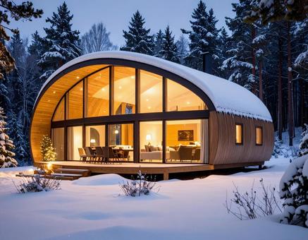 ドーム型のデザイナーズハウスの写真