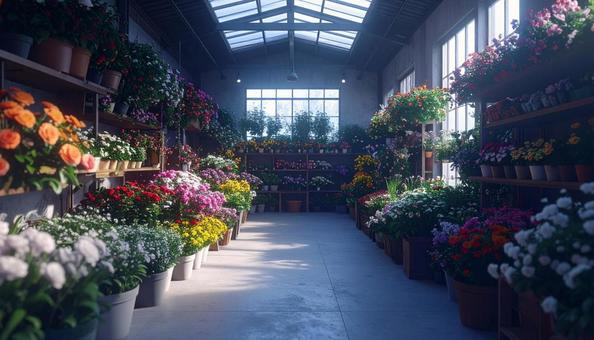 お洒落な花屋の写真