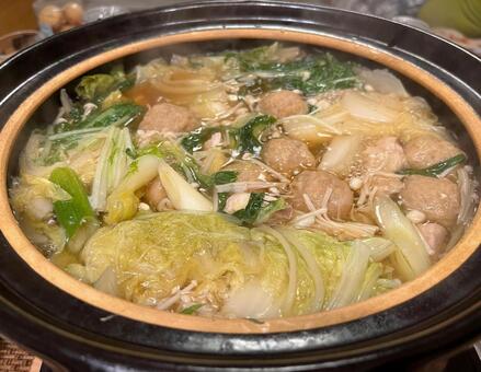 比内地鶏鍋 鍋,きりたんぽ,地鶏の写真素材