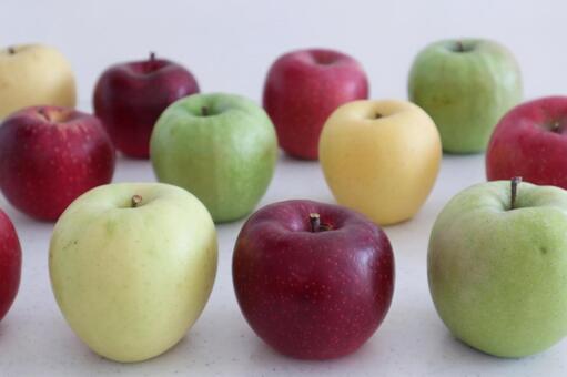 りんごいろいろ 林檎,果物,アップルの写真素材