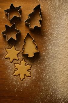 型抜きと打ち粉の写真