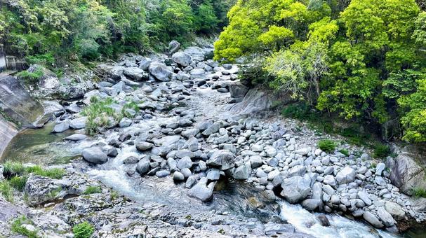 雄淵雌淵公園の奇石渓谷美 雄淵雌淵公園の奇石渓谷美 雄淵雌淵公園,佐賀市,古湯温泉の写真素材