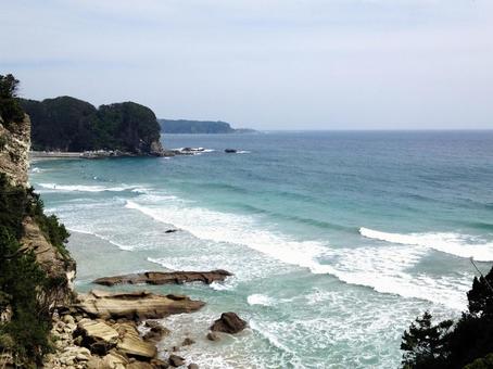 高台から見た伊豆の海 高台から見た伊豆の海 海,波,波打ち際の写真素材