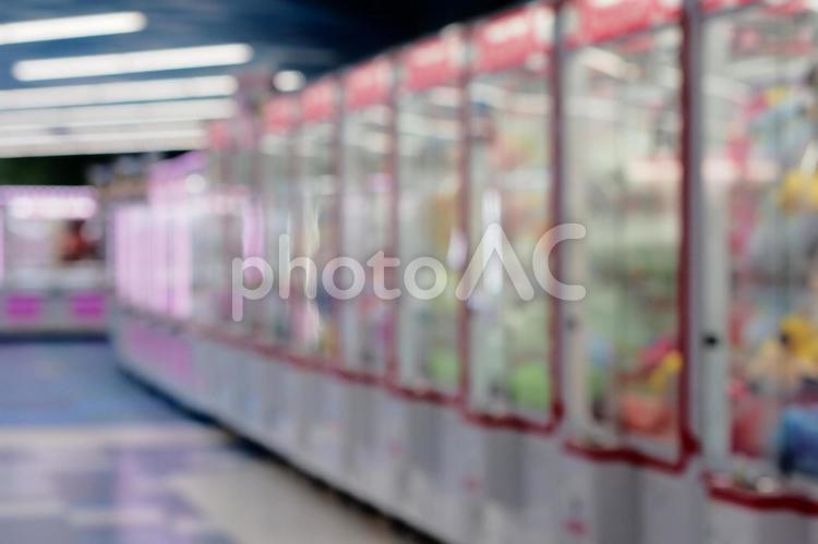 ゲームセンターのクレーンゲーム機イメージ ゲームセンター,クレーンゲーム,ufoキャッチャーの写真素材