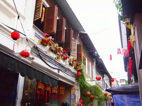 街 イポー,マレーシア,ポルトガル植民地の写真素材