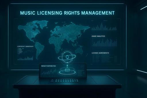 音楽権利管理ダッシュボードの写真