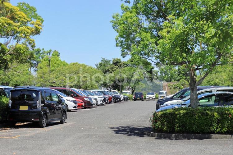 駐車場の風景 駐車,駐車場,風景の写真素材