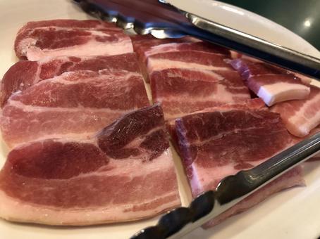 サムギョプサル サムギョプサル 韓国,焼肉,サムギョプサルの写真素材