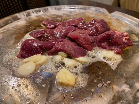 レバーの水晶焼き レバーの水晶焼き 水晶焼き,お肉,水晶の写真素材