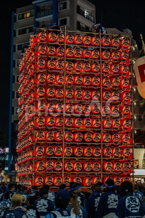久喜提燈祭り 久喜提燈祭り,天王祭,祭りの写真素材