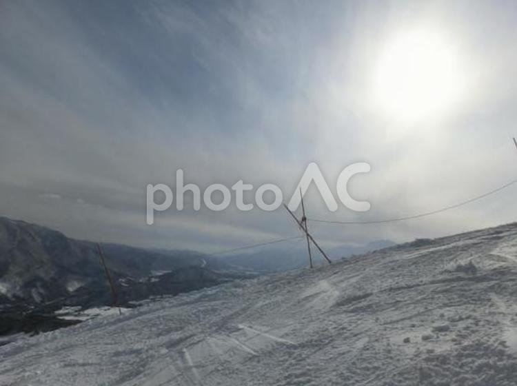 白馬の冬景色 雪,雪山,雪景色の写真素材