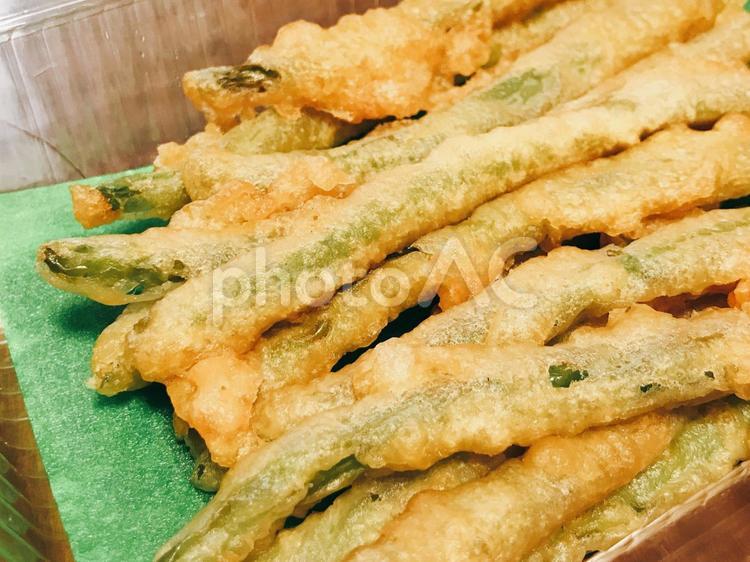 いんげん豆の天ぷら いんげん豆の天ぷら,天ぷら,天婦羅の写真素材