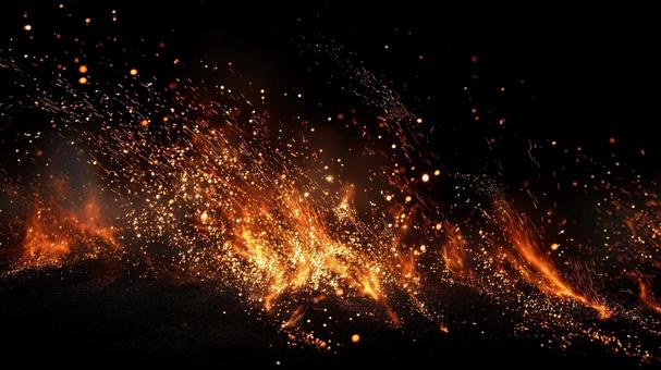 火の粉、火花、炎の背景 火の粉、火花、炎の背景の写真