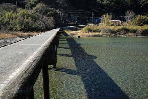 高知県いの町 名越屋沈下橋 高知県いの町 名越屋沈下橋 名越屋沈下橋,沈下橋,橋の写真素材
