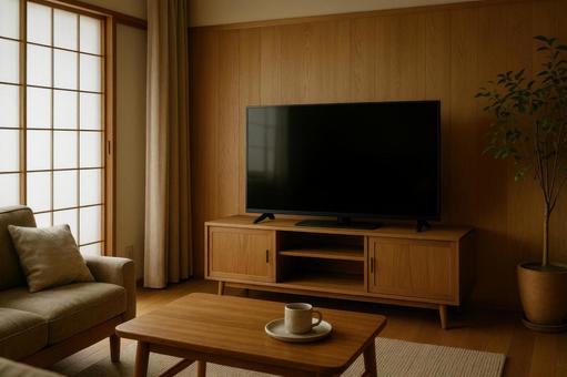 液晶テレビのあるリビング 液晶テレビのあるリビングの写真