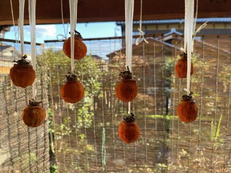 干し柿 干し柿,柿,柿色の写真素材