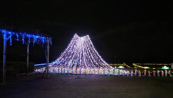 霞ヶ浦クリスマスイルミネーション・土浦市 冬,クリスマス,イルミネーションの写真素材