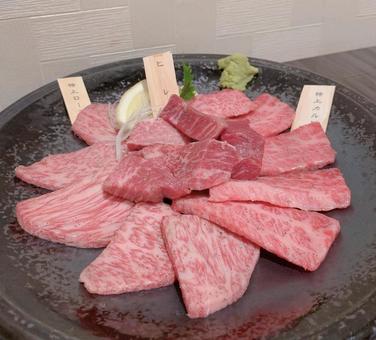 焼肉の生肉 焼肉,牛肉,生肉の写真素材