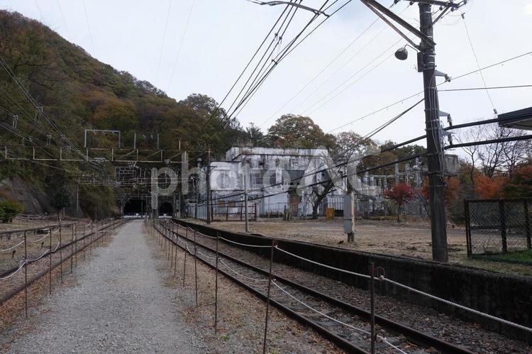 アプト線跡 アプト線,跡,鉄道の写真素材