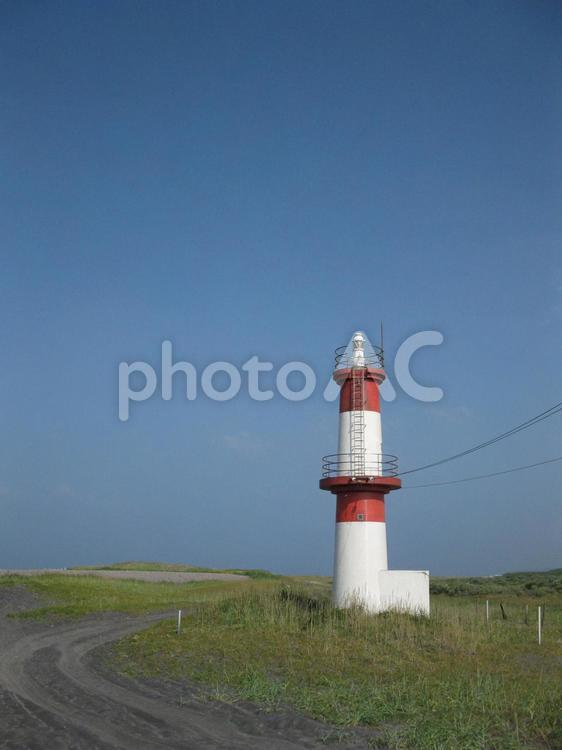砂地の灯台 灯台,砂地,北海道の写真素材