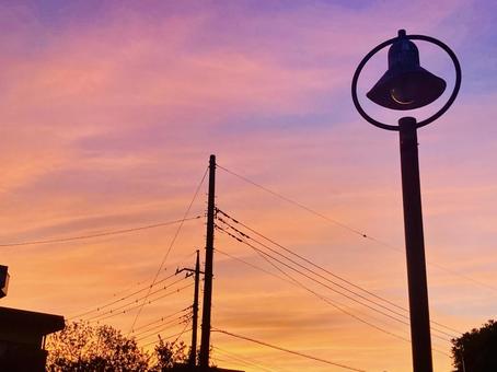 Morning sky over a residential area, JPG Morning sky over a residential area, JPG
