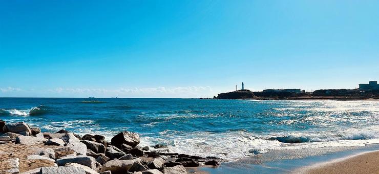 犬吠埼　千葉県銚子市　初日の出スポット 犬吠埼,絶景,初日の出の写真素材