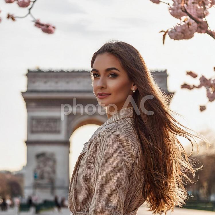 凱旋門 凱旋門,フランス,生成aiの写真素材