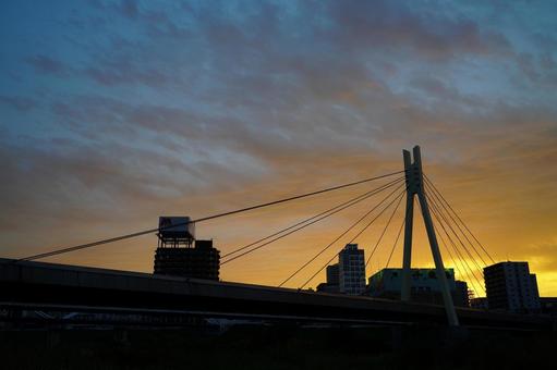 豊平川 でんでん大橋の写真