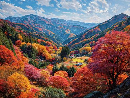 息をのむ紅葉のパノラマ 息をのむ紅葉のパノラマの写真