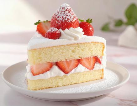 いちごのショートケーキ いちごのショートケーキの写真