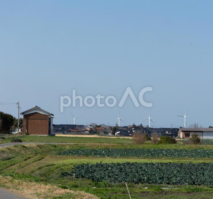 風景　田舎の農村と晴れの日 田園風景,風景,農村の写真素材
