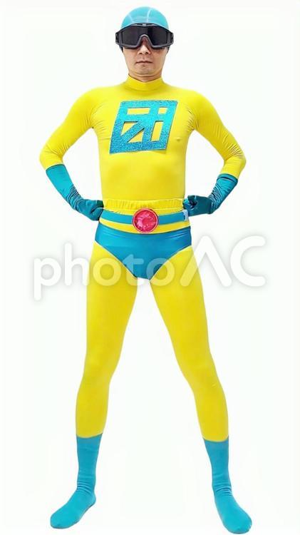 全身タイツを使わないヒーローコスプレ コスプレ,ヒーロー,ブリーフの写真素材