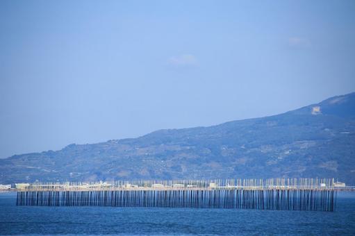 熊本県宇土市 海苔の養殖風景 熊本県宇土市 海苔の養殖風景の写真